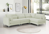 Julia Velvet Modular Sectional Sofa - Cozy Contemporary Design with Customizable Gold & Chrome Legs