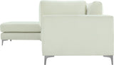 Julia Velvet Modular Sectional Sofa - Cozy Contemporary Design with Customizable Gold & Chrome Legs