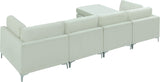 Julia Velvet Modular Sectional Sofa - Cozy Contemporary Design with Customizable Gold & Chrome Legs