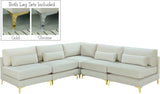 Julia Velvet Modular Sectional Sofa - Cozy Contemporary Design with Customizable Gold & Chrome Legs