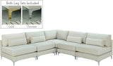 Julia Velvet Modular Sectional Sofa - Cozy Contemporary Design with Customizable Gold & Chrome Legs