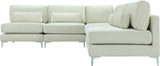 Julia Velvet Modular Sectional Sofa - Cozy Contemporary Design with Customizable Gold & Chrome Legs