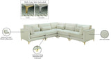 Julia Velvet Modular Sectional Sofa - Cozy Contemporary Design with Customizable Gold & Chrome Legs