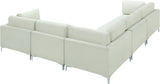 Julia Velvet Modular Sectional Sofa - Cozy Contemporary Design with Customizable Gold & Chrome Legs