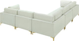 Julia Velvet Modular Sectional Sofa - Cozy Contemporary Design with Customizable Gold & Chrome Legs