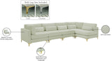 Julia Velvet Modular Sectional Sofa - Cozy Contemporary Design with Customizable Gold & Chrome Legs