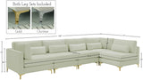 Julia Velvet Modular Sectional Sofa - Cozy Contemporary Design with Customizable Gold & Chrome Legs