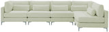 Julia Velvet Modular Sectional Sofa - Cozy Contemporary Design with Customizable Gold & Chrome Legs