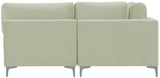 Julia Velvet Modular Sectional Sofa - Cozy Contemporary Design with Customizable Gold & Chrome Legs