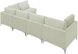 Julia Velvet Modular Sectional Sofa - Cozy Contemporary Design with Customizable Gold & Chrome Legs