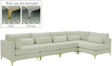 Julia Velvet Modular Sectional Sofa - Cozy Contemporary Design with Customizable Gold & Chrome Legs