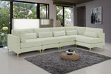 Julia Velvet Modular Sectional Sofa - Cozy Contemporary Design with Customizable Gold & Chrome Legs