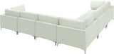 Julia Velvet Modular Sectional Sofa - Cozy Contemporary Design with Customizable Gold & Chrome Legs
