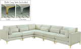 Julia Velvet Modular Sectional Sofa - Cozy Contemporary Design with Customizable Gold & Chrome Legs