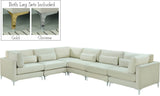 Julia Velvet Modular Sectional Sofa - Cozy Contemporary Design with Customizable Gold & Chrome Legs