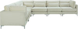 Julia Velvet Modular Sectional Sofa - Cozy Contemporary Design with Customizable Gold & Chrome Legs