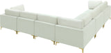 Julia Velvet Modular Sectional Sofa - Cozy Contemporary Design with Customizable Gold & Chrome Legs