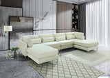 Julia Velvet Modular Sectional Sofa - Cozy Contemporary Design with Customizable Gold & Chrome Legs
