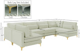 Julia Velvet Modular Sectional Sofa - Cozy Contemporary Design with Customizable Gold & Chrome Legs