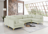 Julia Velvet Modular Sectional Sofa - Cozy Contemporary Design with Customizable Gold & Chrome Legs