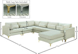 Julia Velvet Modular Sectional Sofa - Cozy Contemporary Design with Customizable Gold & Chrome Legs