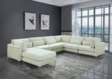 Julia Velvet Modular Sectional Sofa - Cozy Contemporary Design with Customizable Gold & Chrome Legs