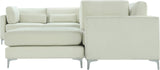 Julia Velvet Modular Sectional Sofa - Cozy Contemporary Design with Customizable Gold & Chrome Legs