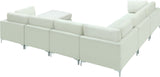 Julia Velvet Modular Sectional Sofa - Cozy Contemporary Design with Customizable Gold & Chrome Legs