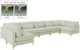 Julia Velvet Modular Sectional Sofa - Cozy Contemporary Design with Customizable Gold & Chrome Legs