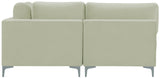 Julia Velvet Modular Sectional Sofa - Cozy Contemporary Design with Customizable Gold & Chrome Legs