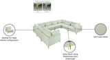 Julia Velvet Modular Sectional Sofa - Cozy Contemporary Design with Customizable Gold & Chrome Legs