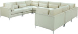 Julia Velvet Modular Sectional Sofa - Cozy Contemporary Design with Customizable Gold & Chrome Legs