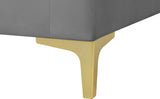 Julia Modular Armless Chair - Cozy Contemporary Design with Customizable Gold and Chrome Legs
