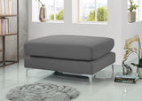 Julia Contemporary Modular Ottoman - Cozy Velvet Seating with Customizable Gold & Chrome Legs