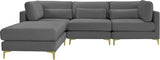 Julia Velvet Modular Sectional Sofa - Stylish, Customizable Comfort for Contemporary Living Spaces