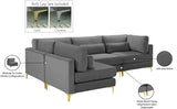 Julia Velvet Modular Sectional Sofa - Stylish, Customizable Comfort for Contemporary Living Spaces