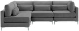 Julia Velvet Modular Sectional Sofa - Stylish, Customizable Comfort for Contemporary Living Spaces