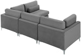Julia Velvet Modular Sectional Sofa - Stylish, Customizable Comfort for Contemporary Living Spaces