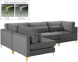 Julia Velvet Modular Sectional Sofa - Stylish, Customizable Comfort for Contemporary Living Spaces