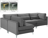 Julia Velvet Modular Sectional Sofa - Stylish, Customizable Comfort for Contemporary Living Spaces