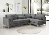 Julia Velvet Modular Sectional Sofa - Stylish, Customizable Comfort for Contemporary Living Spaces