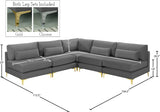 Julia Velvet Modular Sectional Sofa - Stylish, Customizable Comfort for Contemporary Living Spaces