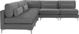 Julia Velvet Modular Sectional Sofa - Stylish, Customizable Comfort for Contemporary Living Spaces
