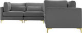 Julia Velvet Modular Sectional Sofa - Stylish, Customizable Comfort for Contemporary Living Spaces