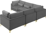 Julia Velvet Modular Sectional Sofa - Stylish, Customizable Comfort for Contemporary Living Spaces
