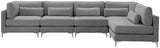 Julia Velvet Modular Sectional Sofa - Stylish, Customizable Comfort for Contemporary Living Spaces