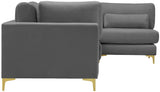 Julia Velvet Modular Sectional Sofa - Stylish, Customizable Comfort for Contemporary Living Spaces