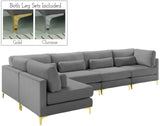 Julia Velvet Modular Sectional Sofa - Stylish, Customizable Comfort for Contemporary Living Spaces