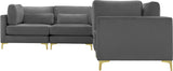 Julia Velvet Modular Sectional Sofa - Stylish, Customizable Comfort for Contemporary Living Spaces