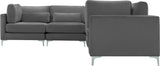 Julia Velvet Modular Sectional Sofa - Stylish, Customizable Comfort for Contemporary Living Spaces